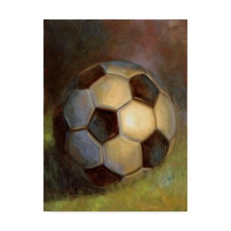 Hall Groat Ii 'Soccer Ball Abstract' Canvas Art,14x19